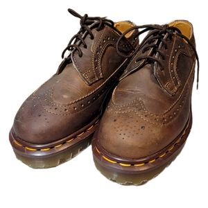 Dr. Martens Brown Leather Wingtip Brogue Oxford 3989/59 Unisex Sz 4 AW004